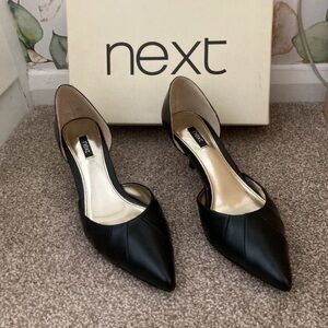 Next Elegant Black Leather Heels